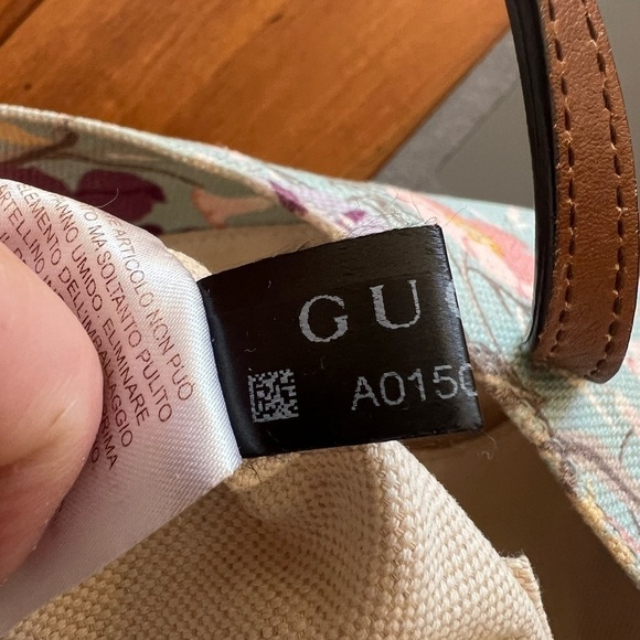 Like New Gucci Japan Exclusive Floral Bear Tote Turquoise - Picture 11 of 11